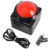 Yoqanr Programmable USB Macro Keyboard, Major Policy Decision Button, One Handed Programmable Setting & Game Switch Control Keyboard, U Flash Disk with Customized Program, Default Enter Function, Red