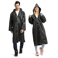 Opret Chubasquero Impermeable para Hombre y Mujer, 2 Piezas Poncho Impermeable Reutilizable, Chaquetas Lluvia con Mangas y Capucha, Poncho de Lluvia Unisex para Viajes, Picnic,Trekking y Camping