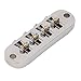 Silver Alloy Guitar Roller Bridge for 4 String Bass Guitars, Noise Reduction and String Stability, Suitable for Musicians, Material