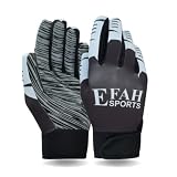 EFAH SPORTS Football Receiver Gloves for Youth Kids Boys Children Adult Soccer Receiver Glove with S
