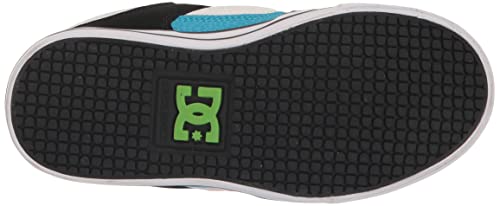 Dc Boy's Unisex-Child Pure Mid Youth Skate Shoe, Black/White/Blue, 2.5 Little Kid #TOP3