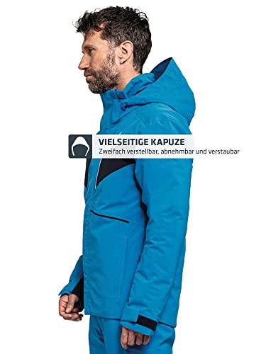Foto von Schöffel Herren Ski Jkt Brunnenkopf2 M, wasserdichte Skijacke mit 4-Wege-Stretch, warme und atmungsaktive Outdoorjacke mit abnehmbarer Kapuze, directoire blue, 52