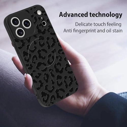 tharlet Compatible with iPhone 17 Pro Cheetah Case, Compatible with MagSafe, Shockproof Soft TPU Anti Scratch Protective Cheetah Print Women Girls Case for iPhone 17 Pro 6.3'' Black Leopard by tharlet - Image 6