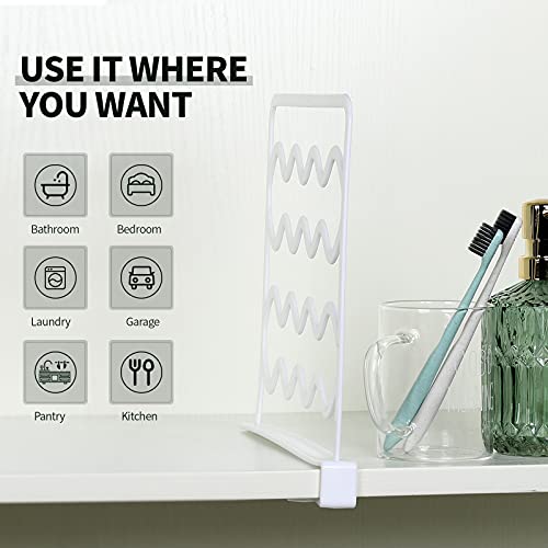 Jetec 16 Pieces Plastic Shelf Dividers Closet Divider Shelf Separator Adjustable For Closets Wardrobes Cabinets Bookshelves Organization And Storage, White #TOP2