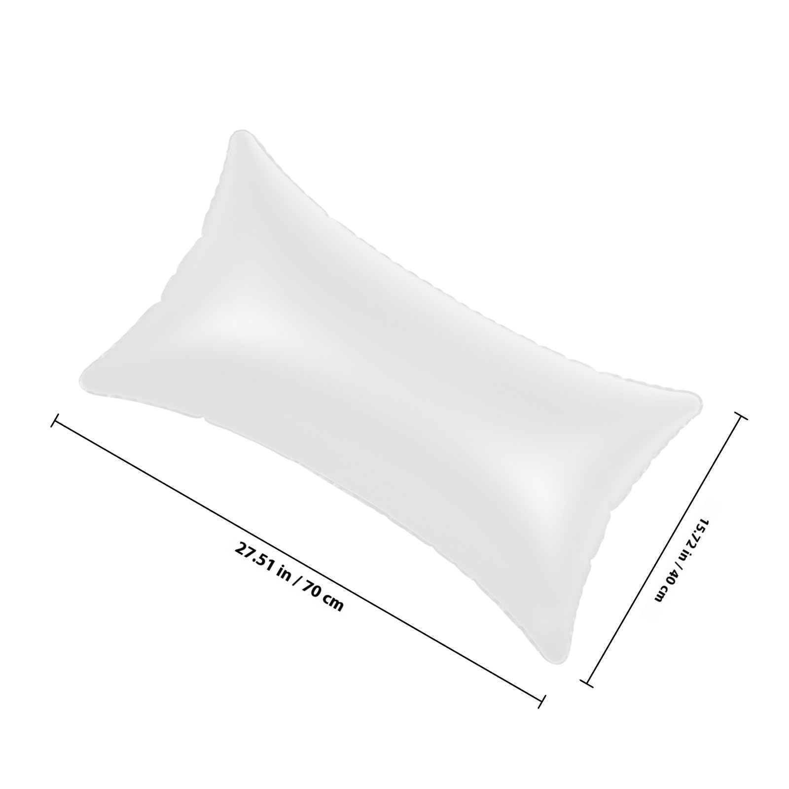 Toddmomy Cuscino Gonfiabile Trasparente in Pvc 40x70 Cm per Campeggio e Viaggi, Inserto Portatile Ergonomico per Cuscino da Esterno e Divano, Supporto per Testa e Collo