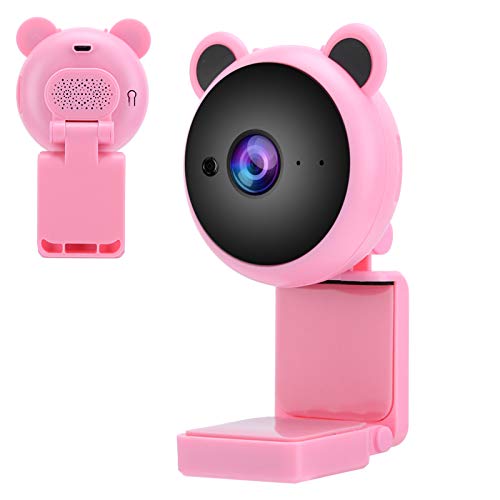 KIMISS Ordinateur de Bureau et Périphériques 1080P HD USB Cfor OMPuter Caméra Enregistrement Vidéo Webcam Numérique Microphone intégré pour la Diffusion en Direct (Rose) Vidéo (Rose)