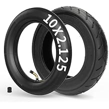 10x2.125 Tire and Inner Tube with 45 Valve Stem Compatible with Self Balancing Scooter, Smart Electric Bike, Bicycle, Tricycle, Stroller Replacement Wheels for 10-inch Tires with 6-inch Rims