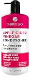 Apple Cider Vinegar Conditioner - Sulfate Paraben and Silicone Free - For Dry, Damaged and Oily Hair - Anti Dandruff Product for Fine Itchy Scalp Build Up - Cleansing Treatment for Women and Men