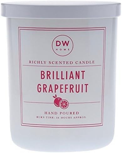 Large DW Home Brilliant Grapefruit Scented Candle Two Wicks