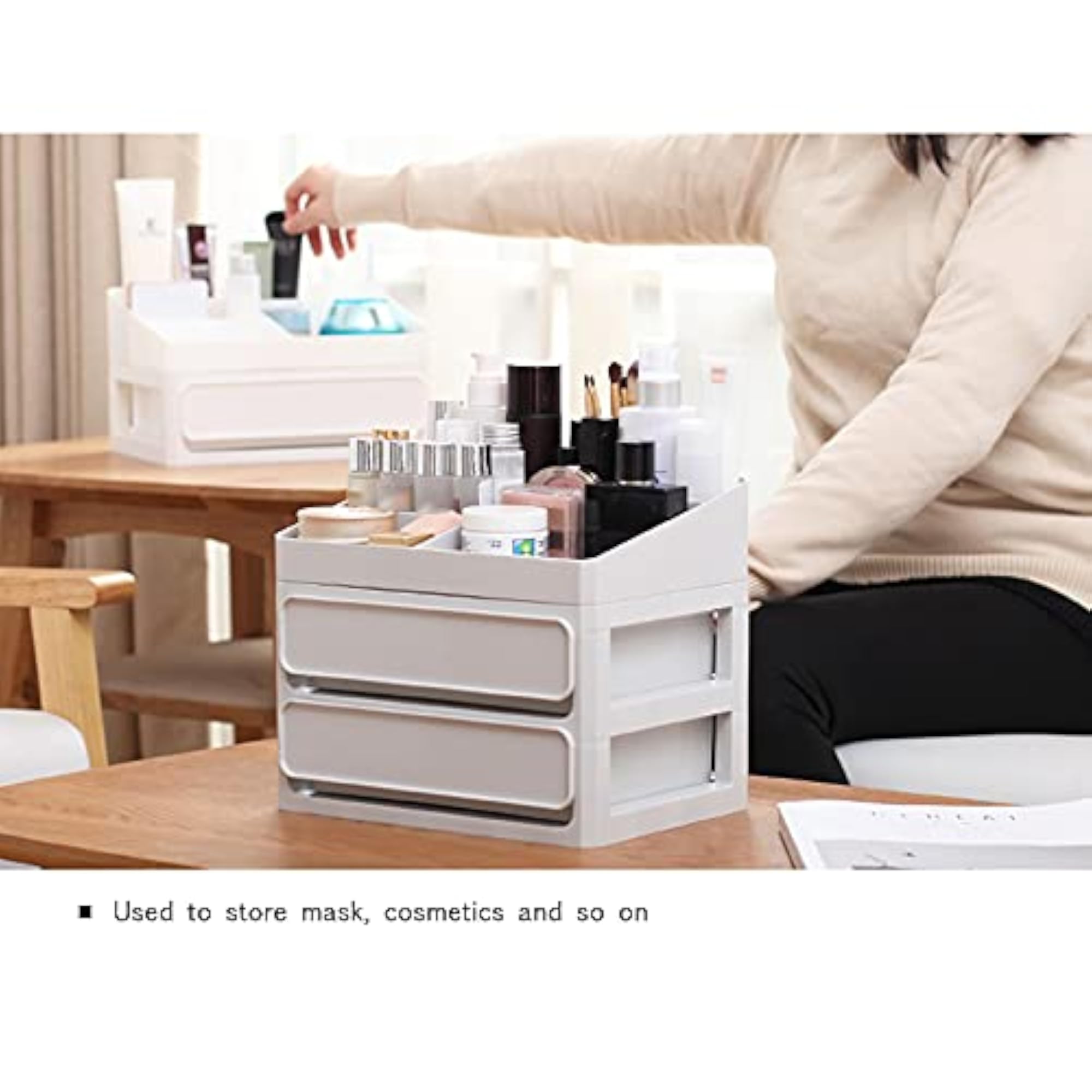 Large Capacity Multi-Functional Cosmetics Storage Box