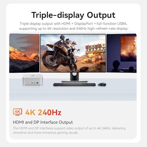 Image of Beelink SER10 MAX Mini PC, AMD Ryzen AI 9 HX470 (12C /24T, up to 5.2 GHz), 32G DDR5 1TB SSD Mini Desktop Computer, WIFI-6 /BT5.2 /10G LAN, Mini Gaming PC Support HDMI +DP +USB4 Triple-Display