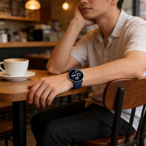 Image of Sundara Nylon Sport Bracelet compatible with Google Pixel Watch 4 3 2 1 flexible seamless adjustable bracelet compatible with Google Pixel Watch 41mm 45mm