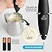 Zulay Original Milk Frother Handheld Foam Maker for Lattes - Whisk Drink Mixer for Bulletproof Coffee, Mini Foamer for Cappuccino, Frappe, Matcha, Hot Chocolate by Milk Boss (Black)