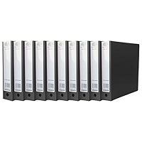 Black- A4 Lever Arch File Metal Edge & Finger Pull Metal Ring, 2 Ring, 75mm Spine With Label 200-micron Board, A4 Ring Binder Files A4 Lever Arch Files Suitable For Document Storage