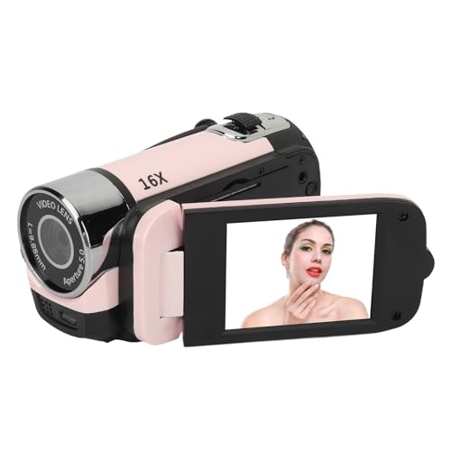 Cámara Digital D90 1080P 16MP, Videocámara de Mano de Estilo Vintage, Cámara Portátil para Niños con Pantalla Giratoria de 2,4 Pulgadas, Luz de Relleno Incorporada para Viajes