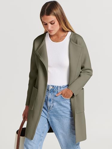 Image of ANRABESS Womens Cardigan Sweater Open Front Knit Long Coatigan Dressy Casual Jacket Coat 2026 Fall Outfits Classy Clothes