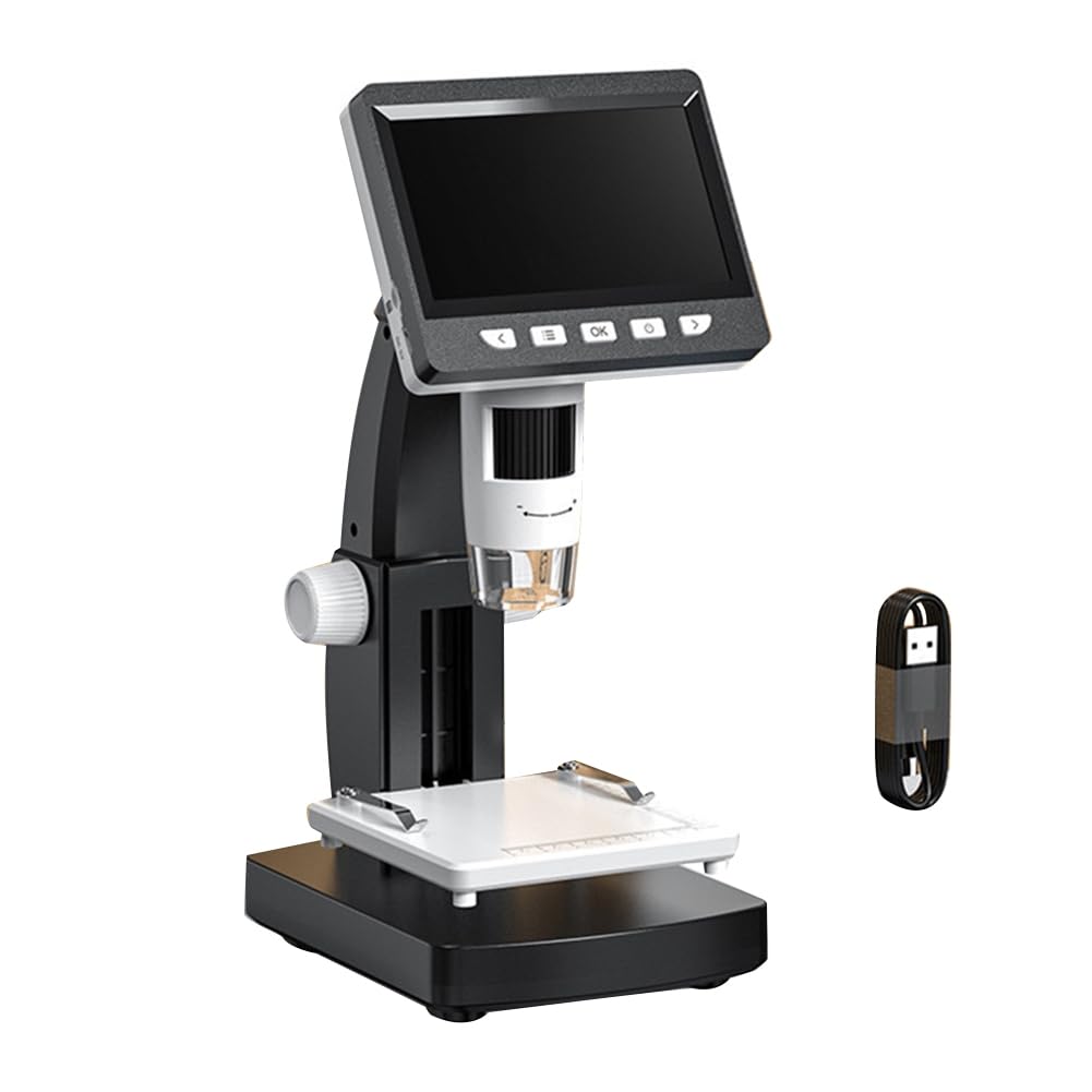 Mikroskop cyfrowy 4,3 IPS 1000X Zoom HD1080P profesjonalny metalowy stojak, profesjonalny