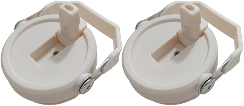 2 pack Tumbler Lid for Stanley IceFlow 20oz 30oz Spill Proof Tumbler Cover with Handle and Straw Beige, 30oz