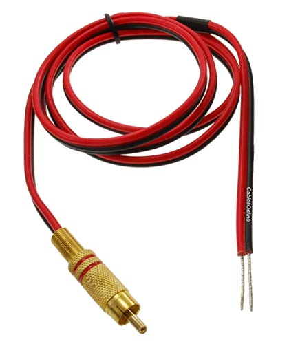 Cablesonline, 4Ft 18 Awg Speaker Wire Single Cable With Rca Male Plug, (Av-Sk104) #TOP1