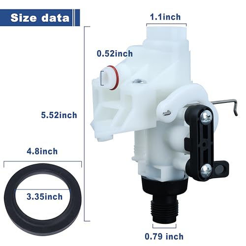 Image of 31705 RV Toilet Water Valve Kit Compatible with ThetFord Aqua-Magic V High and Low Models,RV Toilet Water Valve Module Assembly