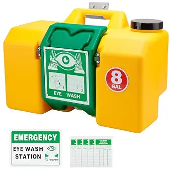 Portable OSHA-Approved 8 Gallon Emergency Wall-Mounted Eyewash Station