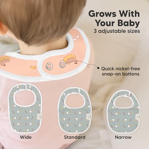Image of 8-Pack Organic Baby Bibs for Boys, Girls - Soft Cotton Drooling and Teething Bibs for Baby Girl & Boy, Extra Absorbent, Easy To Clean & Put On for Toddler, Newborn, Infant 0-24 Months (Countryside)