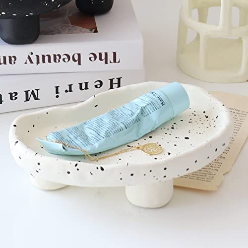 Peauarl Jewelry Organizer Pea Resin Tray,Bathroom Vanity Tray Jewelry Dish Ring Holder,Cosmetic Organizer For Candle,Perfume,Soap,Shampoo,Home Decor #TOP5