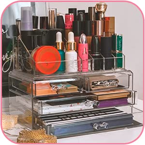 Clear Acrylic Makeup Organizer and Jewelry Storage Box - Image 5