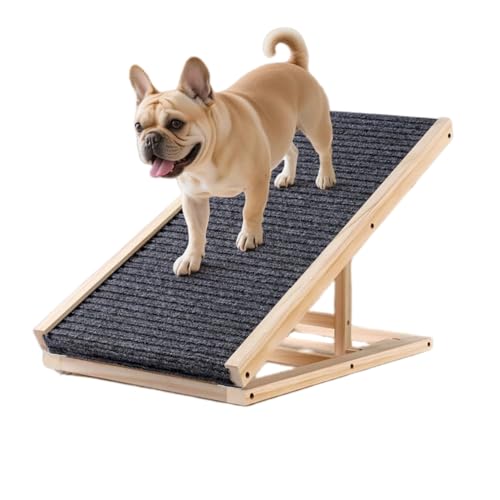 犬 スロープ 折りたたみ式 天然木製ドッグステップ ペット階段 滑り止めマット付き コンパクト収納 小型犬・老犬に優しい設計 ソファ・ベッド・車載対応 (70×35×6cm)