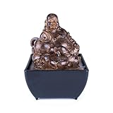 Photo Gallery pajoma® teiera buddha fontana da interno h 17,5 cm – rilassante spruzzi d acqua in design asiatico | accessorio per la casa feng shui in resina – ideale per meditazione e relax Photo Gallery pajoma® teiera buddha fontana da interno h 17,5 cm – rilassante spruzzi d acqua in design asiatico | accessorio per la casa feng shui in resina – ideale per meditazione e relax