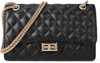 Gladdon Quilted Crossbody Purse for Women Trendy Shoulder Bags Black I