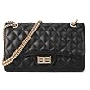 Gladdon Quilted Crossbody Purse for Women Trendy Ladies Shoulder Bag with Chain Designer Purses