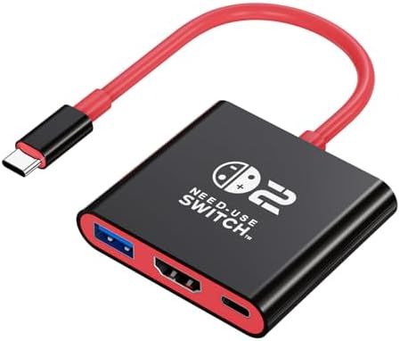 AHGEIIY Switch 2 Dock for Nintendo Switch Docking Station, Upgrade for Nintendo Switch TV Adapter with 4K@ 60Hz HDMI USB 3.0 and 100W PD Port, Portable Travel Dock for Switch 2/OLED MacBook Steam Deck — view 8