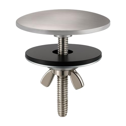 XNTONG 2 Inch Kitchen Sink Hole Cover, Solid Brass Faucet Hole Cover, Brushed Nickel Finish Tap Hole Plate Stopper Cover, Countertop Hole Cover for Kitchen and Bathroom Sinks (Brushed Nickel)