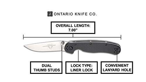 Faca Ontario Knife OKC Rat, 17,8 cm, preto