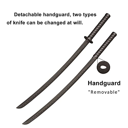 32" Polypropylene Plastic Sword, Kendo Practice Training Katana, Black #TOP6
