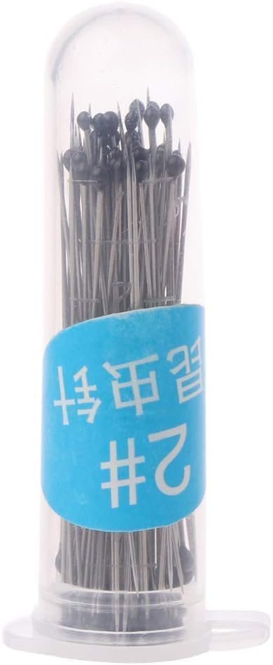 100 Pcs Insect Pins Specimen Pins Stainless Steel with Plastic Box Resin for Head for Entomology Dissection for Butte, Science Education, Insect Pins