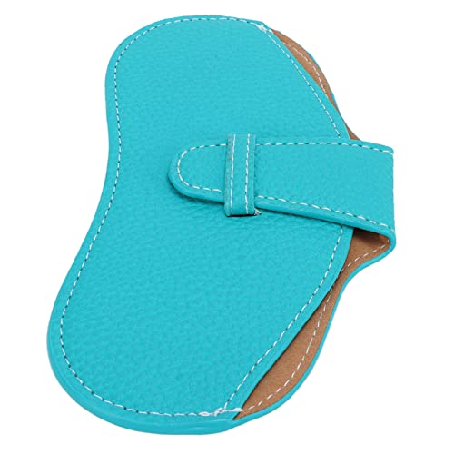 Image of Leather Sunglasses Case, Portable Soft Leather Sunglasses Bag, Flexible Sunglasses Pouch Slim Case for Men and Women(blue)