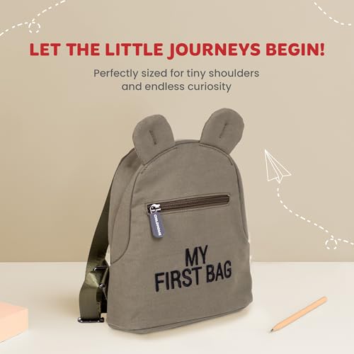 Childhome My First Bag Canvas Khaki zaino per bambini 23 x 7 x 23 cm 1 pz - 3