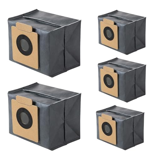 Image of 5 Pack Dust Bags for Eufy X10 Pro Omni & X8 Pro with Self-Empty Station Robot Vacuum Cleaner Bags, Robot Replacement Bag Accessories Part,Large Capacity