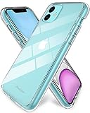 Procase iPhone 11 Case Clear, Hybrid Slim Crystal Clear Case Shock-Absorption Anti-Scratch Bumper Cover Protective Case with Soft TPU + Hard PC Back Cover for iPhone 11 6.1 Inch 2019 -Clear
