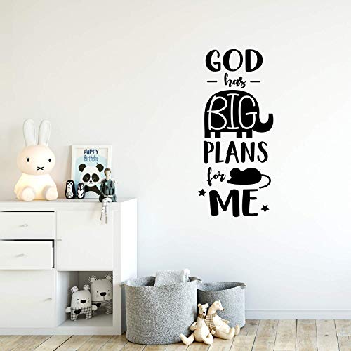 Vinilo decorativo de pared con frase religiosa 40 x 16.5 pulgadas