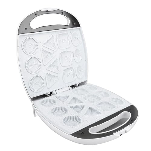 Macchina per Cuocere Biscotti Elettrica, Maniglia di Sicurezza Macchina per Biscotti a 13 Fori con Piastra in Alluminio per Macchina per Biscotti Domestici per Colazione con