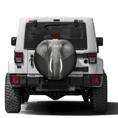 Image of Delerain Elephant Spare Tire Covers for RV Trailer SUV Truck and Many Vehicle, Wheel Covers Sun Protector Waterproof, (14 Inch for Diameter 23 inch-27 inch)