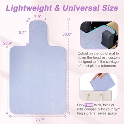 Pilates Reformer Mat, Non Slip Mat Towel, Portable with a Mesh Bag(Sweet Dream Pilates Reformer Mat, Non Slip Mat Towel, Portable with a Mesh Bag(Sweet Dream
