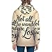 BERMEIZ Not All Those Who Wander Are Lost Print Kid Hoodies Boys Youth Zip Up Sweatshirts Girls Pullover with Pocket Black