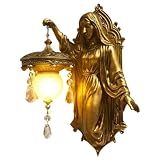 Aplique de pared vintage | Iluminación de la Virgen María | Luz nocturna de la Sagrada Bendición - para mujeres hombres propietarios sala de estar dormitorio estudio dormitorio apartamento restaurante