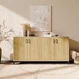 Credenza sala da pranzo moderna dal design elegante e versatile: sala da pranzo e i mobili di stoccaggio per il soggiorno presentano un design elegante e versatile che si adatta perfettamente a diversi stili di interni. Questi mobili offrono un aspetto sofisticato con le loro linee pulite e la lavorazione accurata.