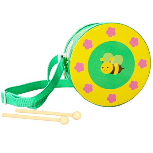 Kindertrommel aus Holz,Shibida Trommel für Kinder,Musikinstrument aus Holz mit Sticks Trommelschlägeln Schlaginstrument Verstellbarem Gurt für Kinder ab 3 Jahre