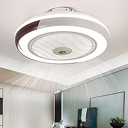 Ventilador De Techo Con Iluminación LED Luz, Creativo Regulable Moderna Con Mando A Distancia, Velocidad Del Viento Ajustable, Ultra Silencioso De La Sala Dormitorio De La Lámpara Del Ventilador 50Cm